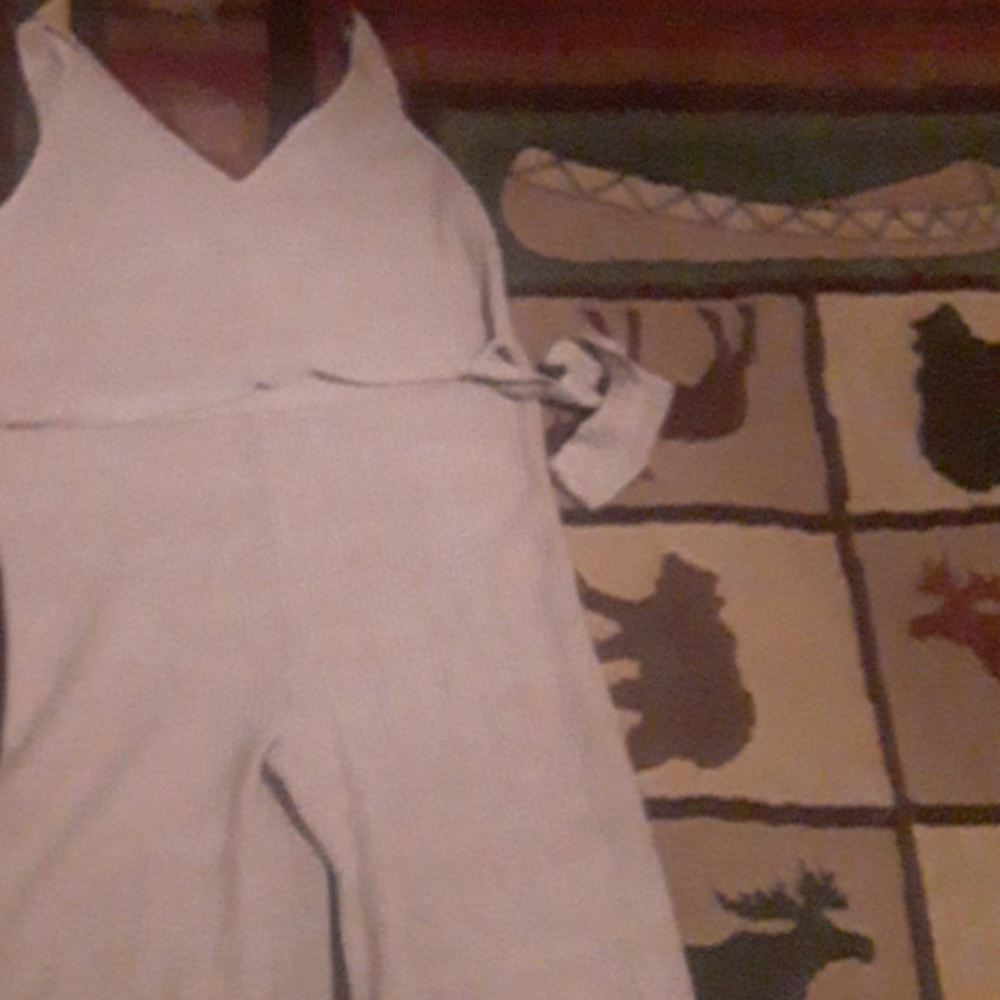 ⚜️ KNIT SWEATER JUMPSUIT HEATHERED OATMEAL FLECK NWOT - Picture 7 of 16